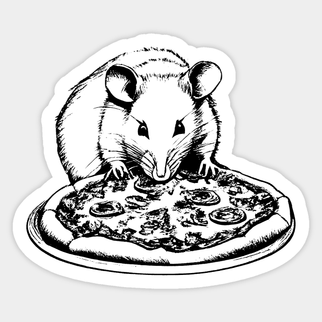 Pizza Rat Sticker by EyreGraphic